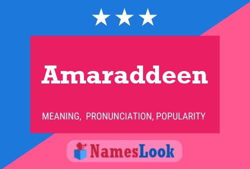 Amaraddeen Name Poster