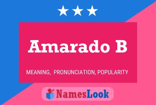 Amarado B Name Poster