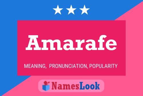 Amarafe Name Poster