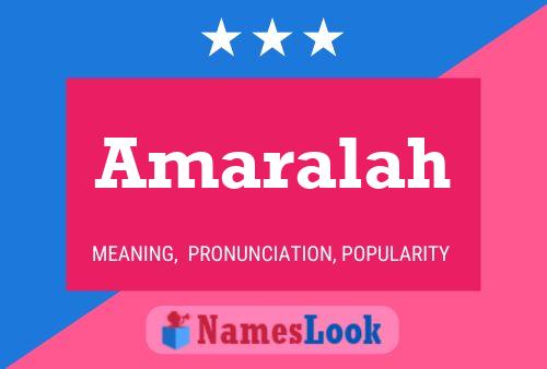 Amaralah Name Poster