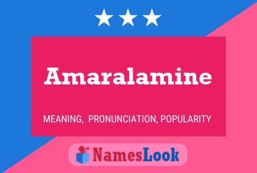 Amaralamine Name Poster