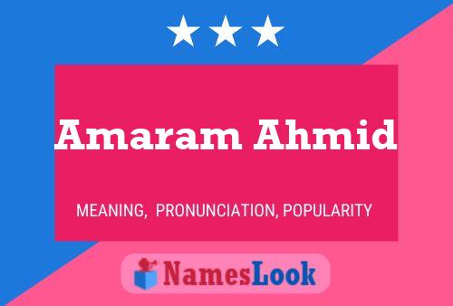 Amaram Ahmid Name Poster