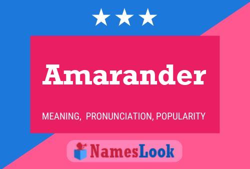 Amarander Name Poster