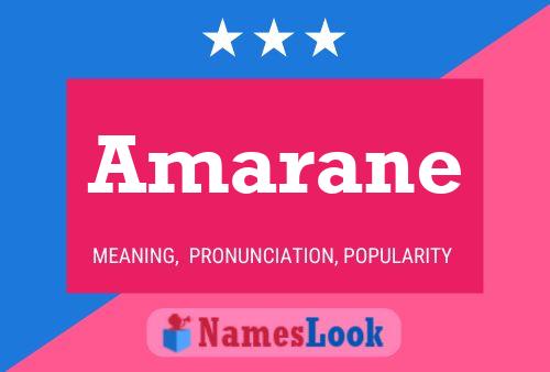 Amarane Name Poster