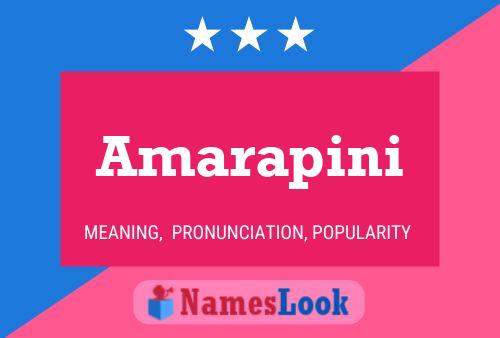 Amarapini Name Poster