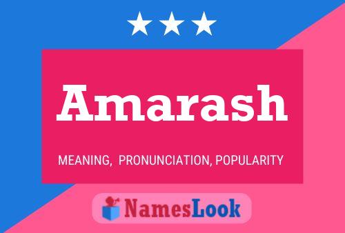 Amarash Name Poster