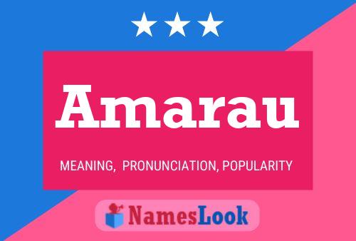 Amarau Name Poster