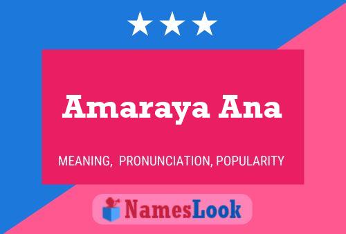 Amaraya Ana Name Poster