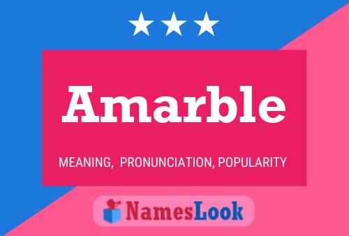 Amarble Name Poster