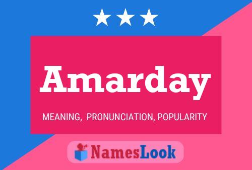 Amarday Name Poster