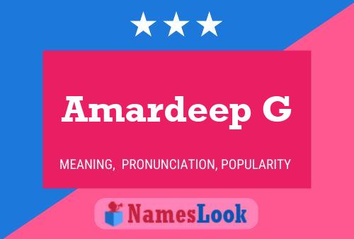 Amardeep G Name Poster