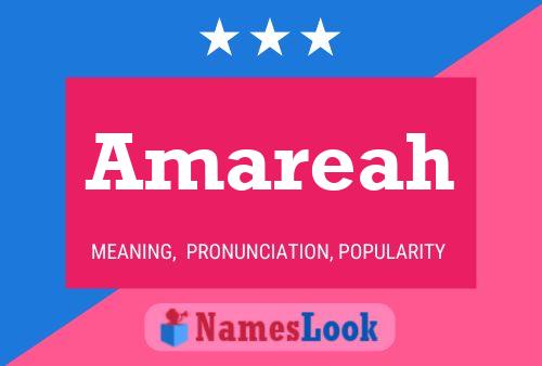 Amareah Name Poster