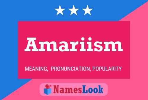 Amariism Name Poster