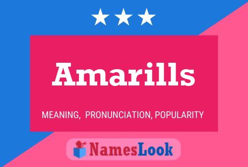 Amarills Name Poster