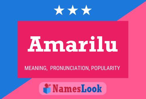 Amarilu Name Poster