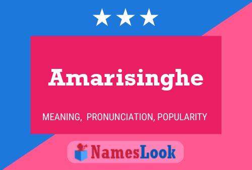 Amarisinghe Name Poster