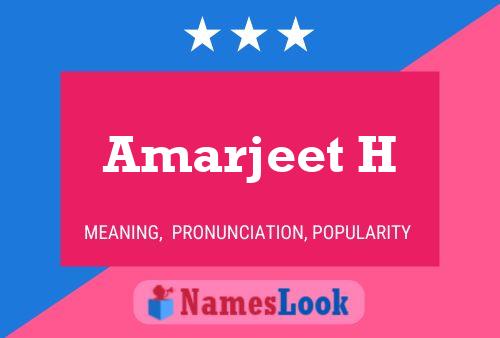 Amarjeet H Name Poster