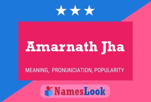 Amarnath Jha Name Poster