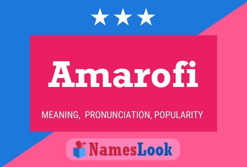 Amarofi Name Poster