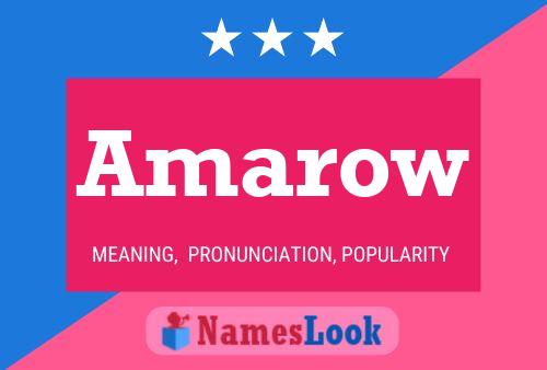 Amarow Name Poster