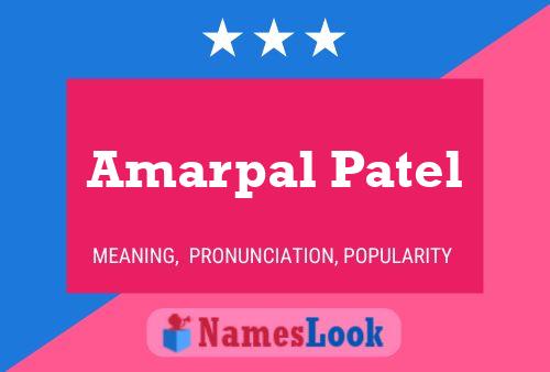 Amarpal Patel Name Poster