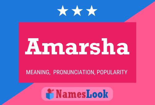 Amarsha Name Poster