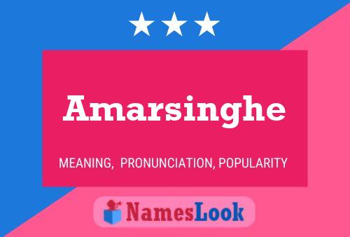 Amarsinghe Name Poster