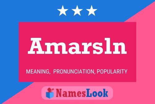 Amarsln Name Poster