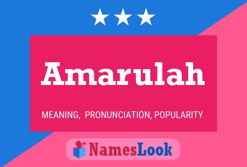 Amarulah Name Poster