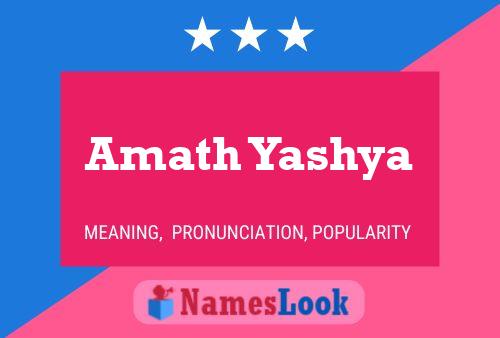 Amath Yashya Name Poster