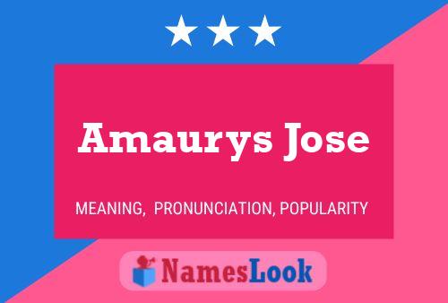 Amaurys Jose Name Poster