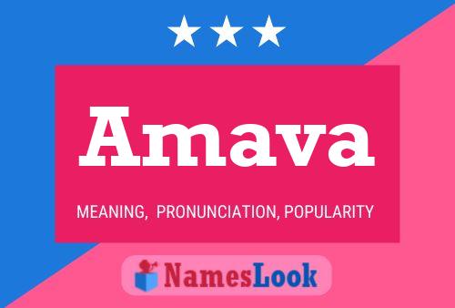 Amava Name Poster