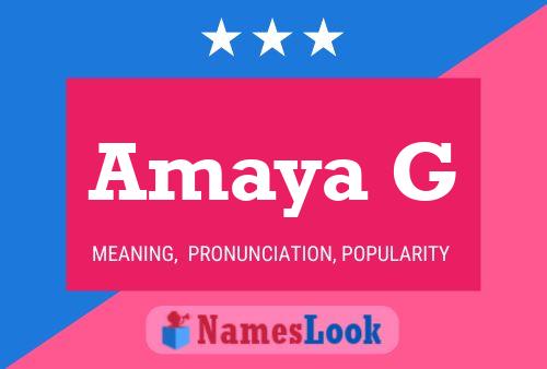 Amaya G Name Poster