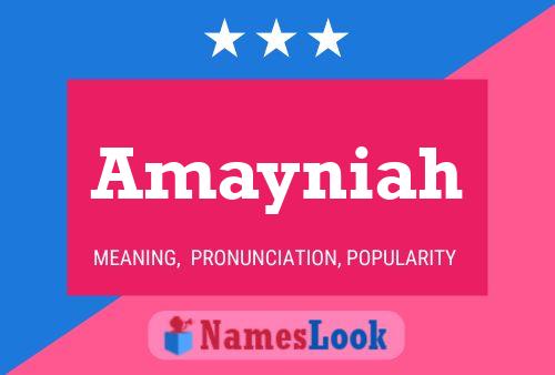 Amayniah Name Poster