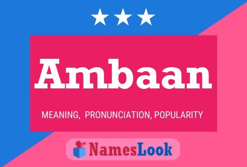 Ambaan Name Poster