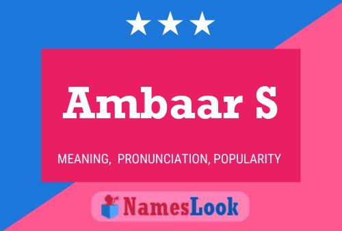 Ambaar S Name Poster