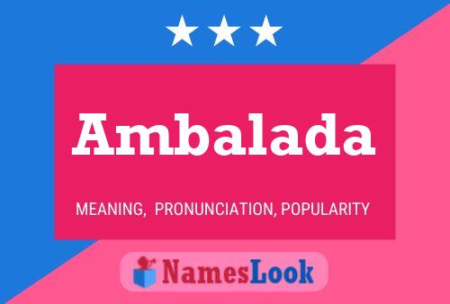 Ambalada Name Poster