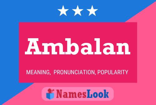 Ambalan Name Poster