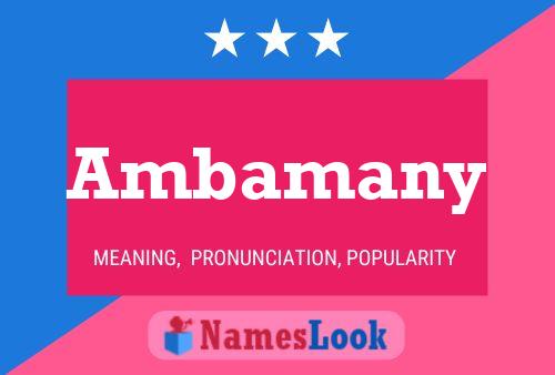 Ambamany Name Poster