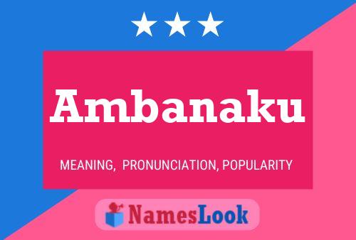 Ambanaku Name Poster