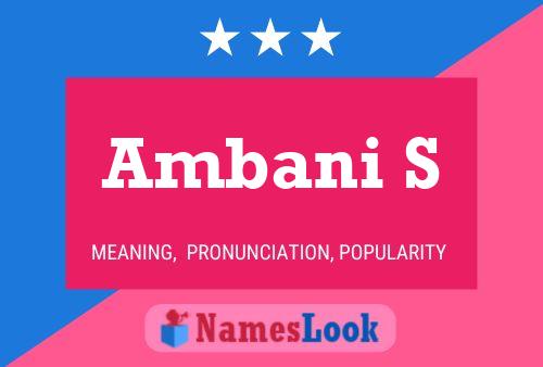 Ambani S Name Poster