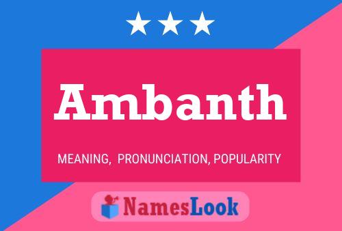 Ambanth Name Poster