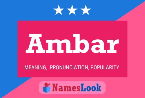 Ambar Name Poster