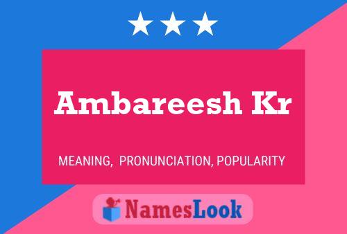 Ambareesh Kr Name Poster