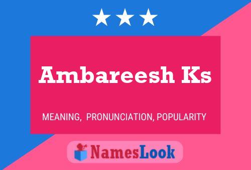 Ambareesh Ks Name Poster