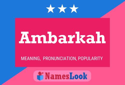 Ambarkah Name Poster