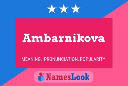 Ambarnikova Name Poster