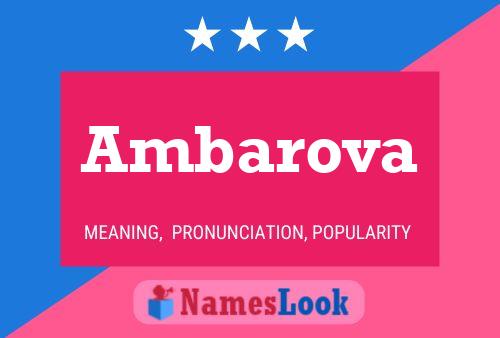 Ambarova Name Poster