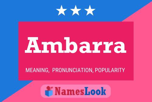 Ambarra Name Poster