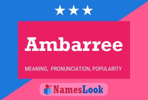 Ambarree Name Poster